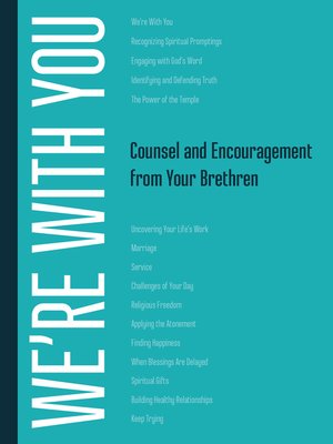 cover image of We're with You: Counsel and Encouragement from Your Brethren